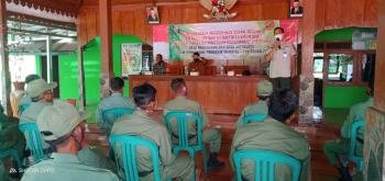 Sekdin Satpol PP Bojonegoro Berikan Sosialisasi Kepada Linmas Ngrancang Dilokasi TMMD Tambakrejo